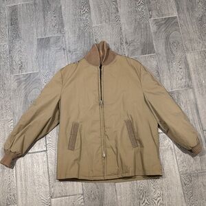 Men's Khaki Bomber Jacket - Classic Casual Coat